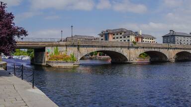 Athlone Ireland on the river Shannon in panorama