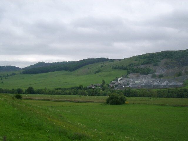 Shierglas Quarry, Blair Atholl. This is taken from the old A9 road just South of Blair Atholl. I think the quarry's an eyesore, myself.
