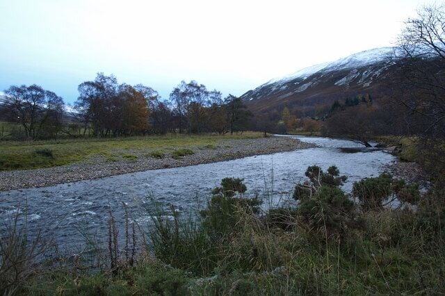 View Upstream of Clunie Water near Braemar