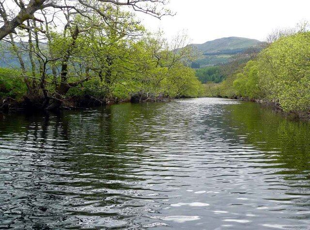Yet another avenue of trees - but with the difference of water! Ben Vane is the hill in the distance.