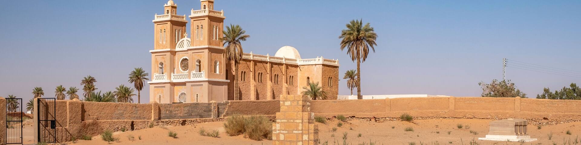 French cemetery with tomb of Charles de Foucauld in El Ménia, Algeria