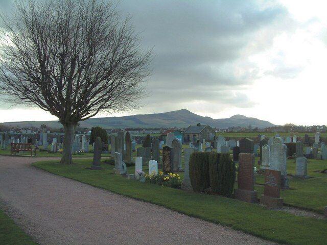 Kingskettle Cemetery The Lomond Hills form the background skyline