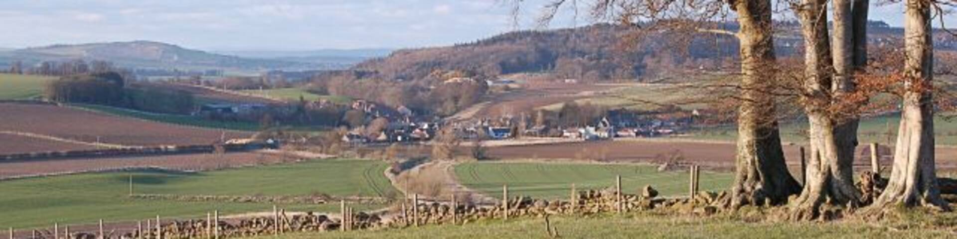 Towards Pitscottie Looking north east towards Pitscottie from the Ceres to Coaltown track.