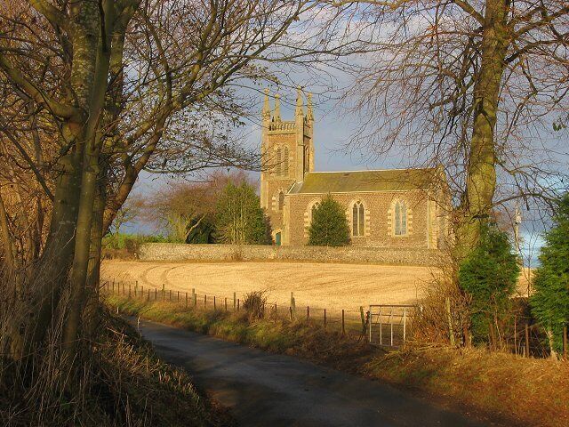 Creich Kirk. The church is outside the village of Luthrie, above it to the north. Built to replace the now ruined church to the north.
