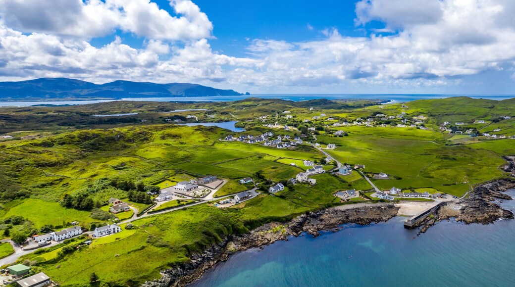 Aerial view of Portnoo in County Donegal, Ireland