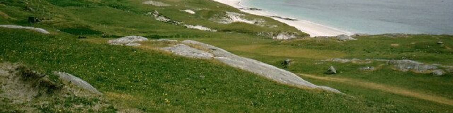 View towards Cailleag a Phrionnsa - the Princes Beach More houses have been built here since 1970 when this photograph was taken.