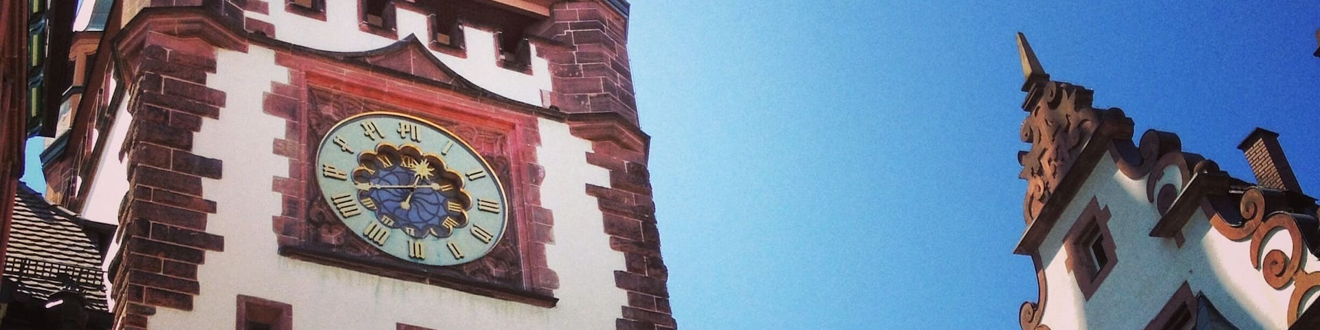 When I lived in Freiburg, Germany, I started a free walking tour company, and the Martinstor was my favorite building. It was built in 1200AD, one of four gates protecting the medieval city. Only two remain, as the others were demolished to make way for automobiles. Martinstor was spared, but it did undergo some changes - it was made larger to accommodate traffic. My favorite story though, is this: there is a blank space on the front (seen at the very bottom of this picture). There used to be a painting of St. Martin of Tours, France there, but in the 1960's it was taken down, to be replaced with something more reflective of today's German Freiburg. But nearly 50 years later, it hasn't been decided what should go in its spot, so it's still a blank space! German bureaucracy at its finest. #architecture