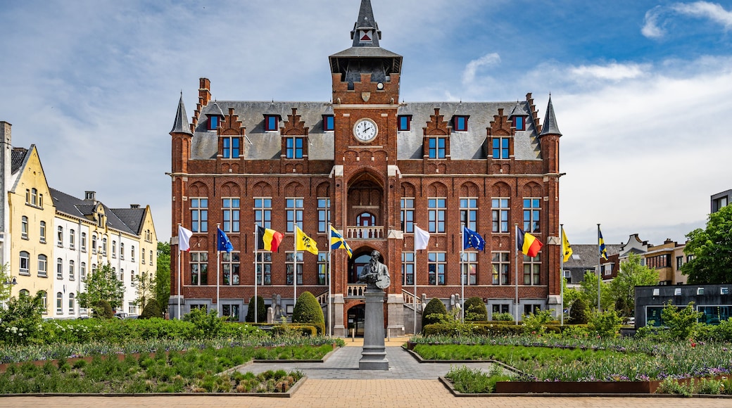 The historic town hall (Stadhuis) in the port town of Knokke-Heist, Flanders, Belgium