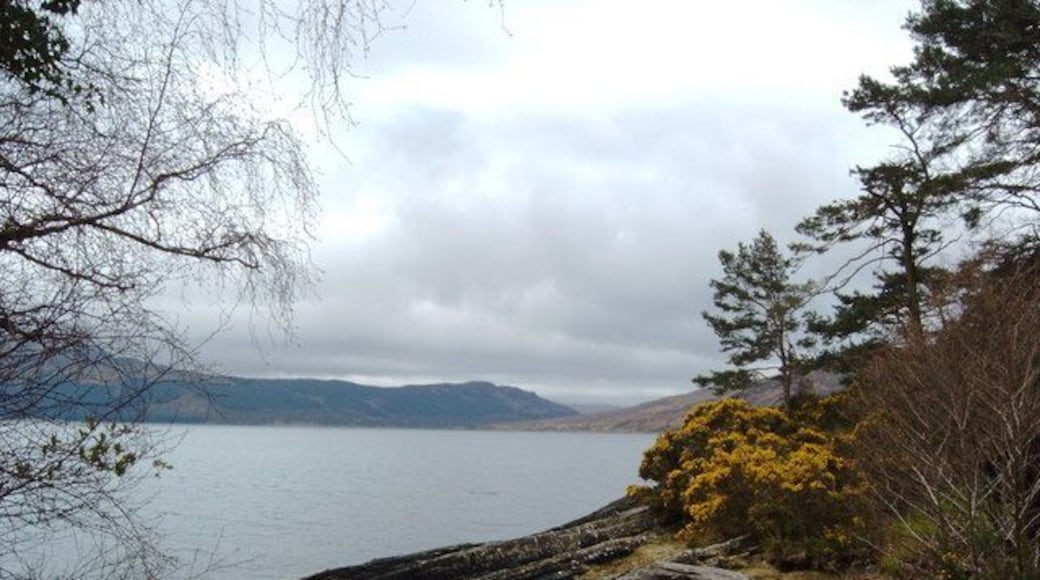 Balmacara Bay from the sunken garden at the Scottish National Trust property
