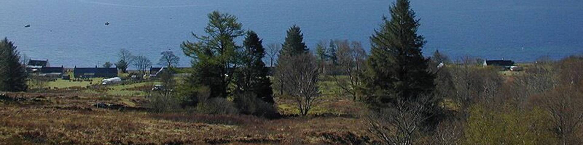 View over Loch Hourn to Ladhar Bheinn, from Arnisdale Taken from low down on the path to the Bealach Arnisdail.