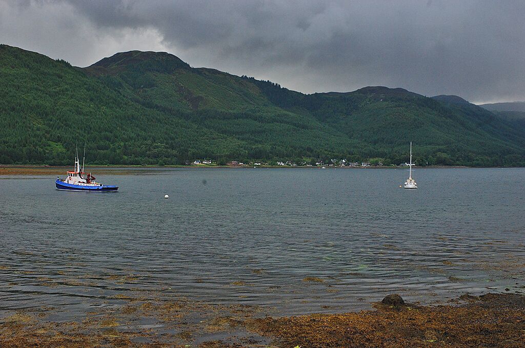 Loch Duich at Inversheil With Ratagan across the bay.