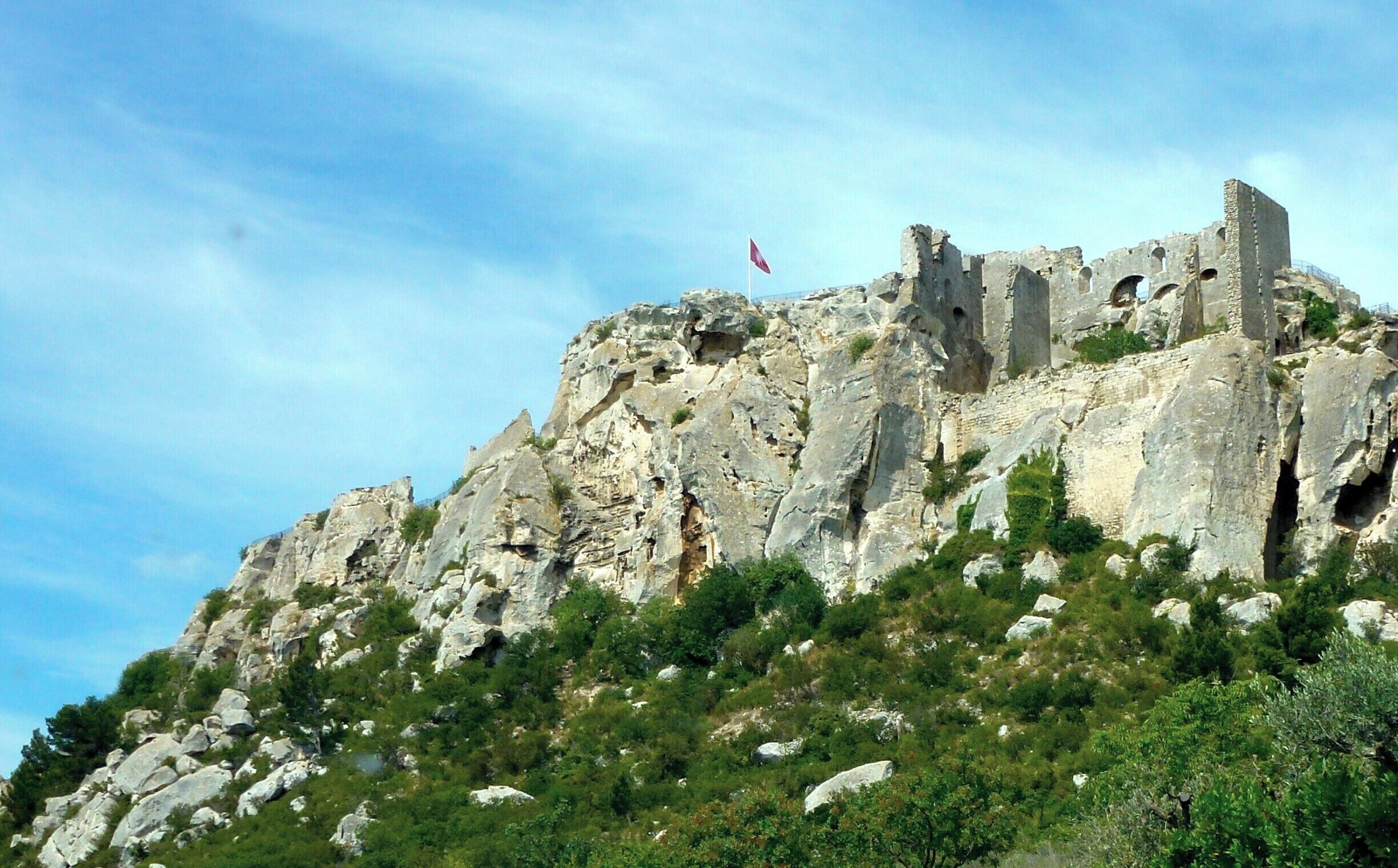 It's hard to tell where the rocks end and the ruins begin in this hilltop town.