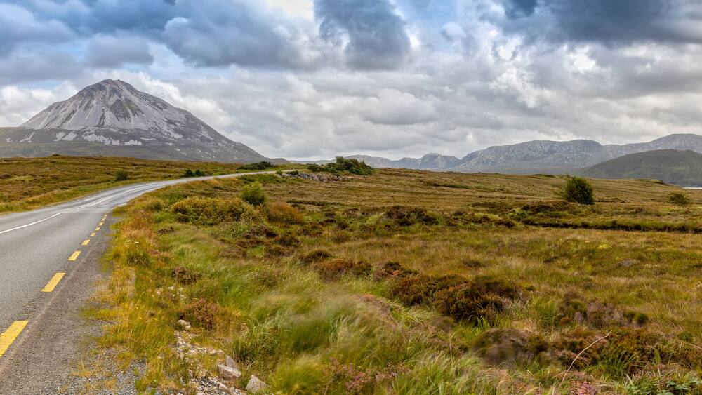 View over the Errigal Mountain and the Landscape