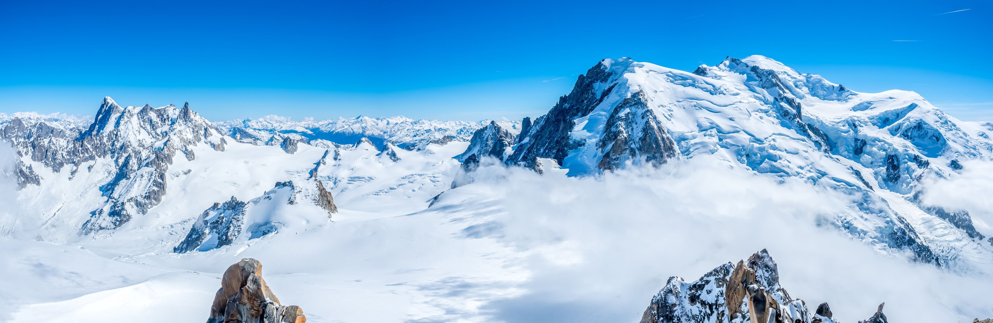 Mont Blanc mountain in France