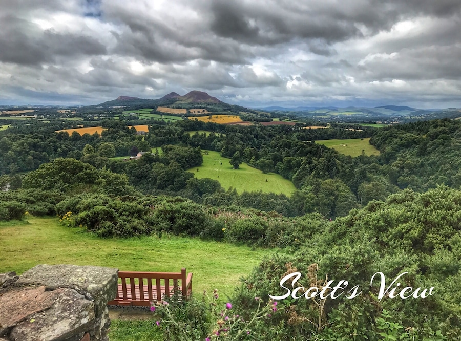 As you take a drive through the Borders in Scotland toward Dryburgh Abbey you will come across Scott's View, a perfect photo opportunity