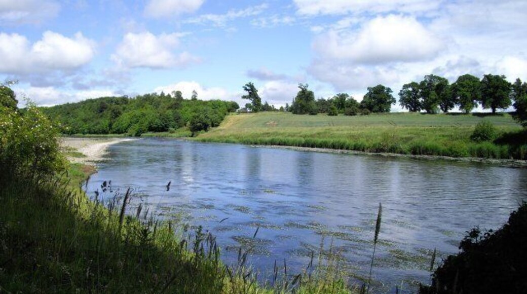 River Tweed The St Cuthbert's Way runs along the river's west bank here.
