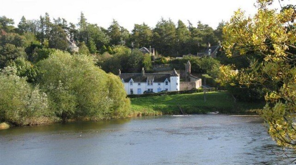 Looking down the Tweed A view from the suspension bridge at Dryburgh.