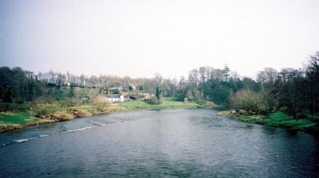 River Tweed west of Dryburgh Taken from the swing bridge.