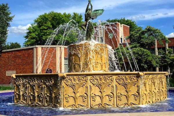 Beautiful campus in Finger Lakes region with awesome Gothic architecture. Be ready for purple everywhere!