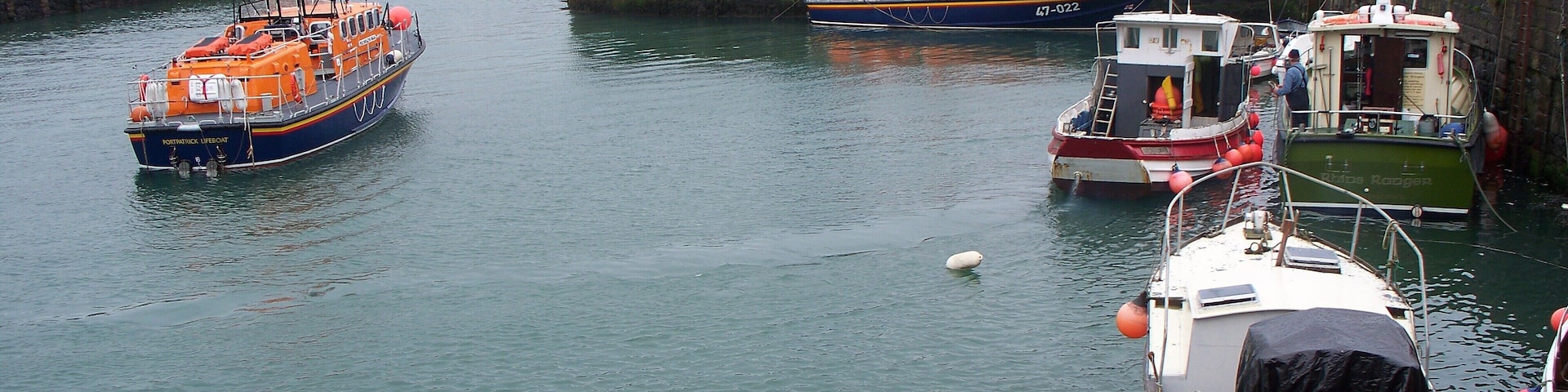Portpatrick harbour With both lifeboats safely in port.