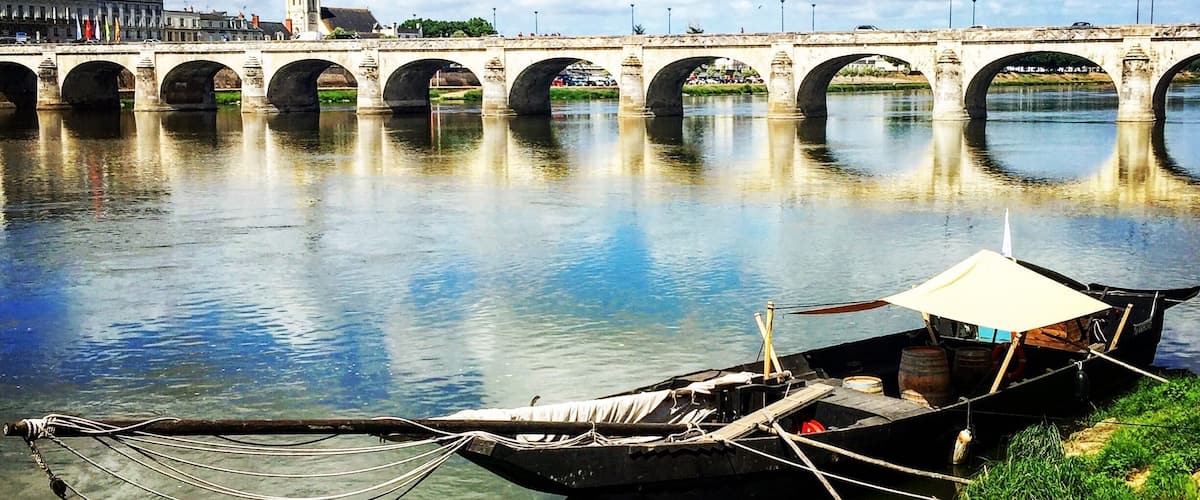 Looking towards Le Pont Cessart & the Loire by Saumur