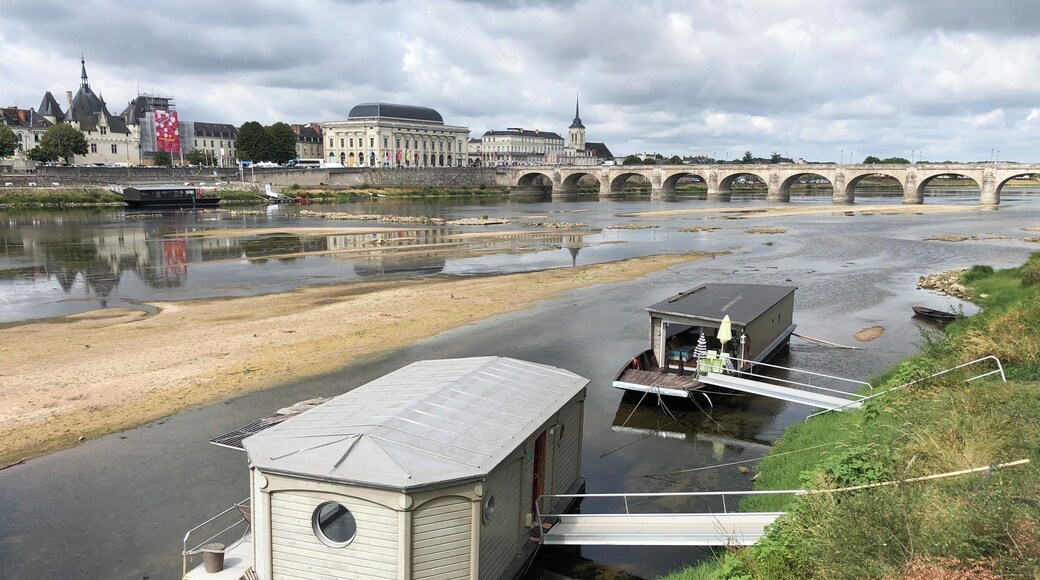 Houseboats on the river Loire