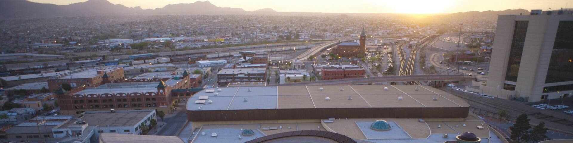 El Paso which includes a city, a sunset and modern architecture
