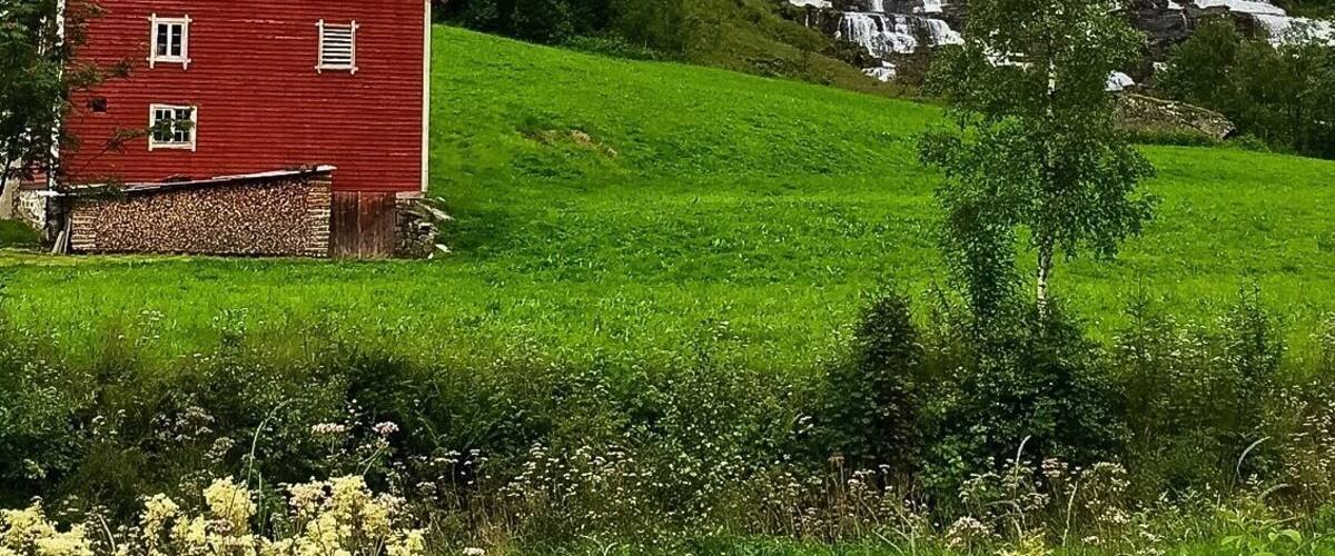 Norway has more waterfalls than anyplace else I've ever visited. This one is not far from Bergen.