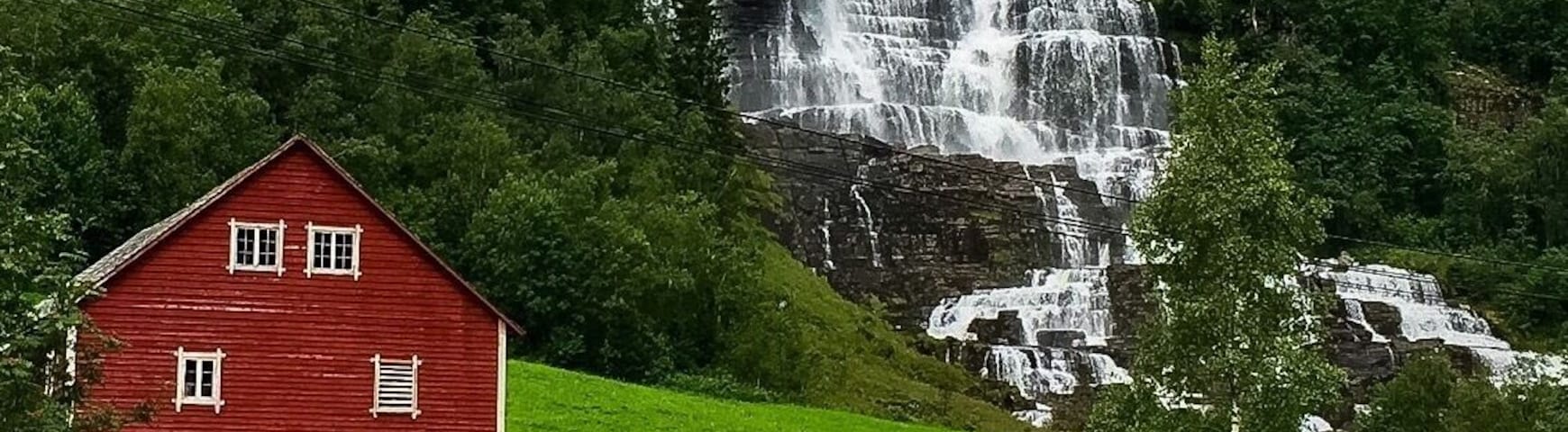 Norway has more waterfalls than anyplace else I've ever visited. This one is not far from Bergen.