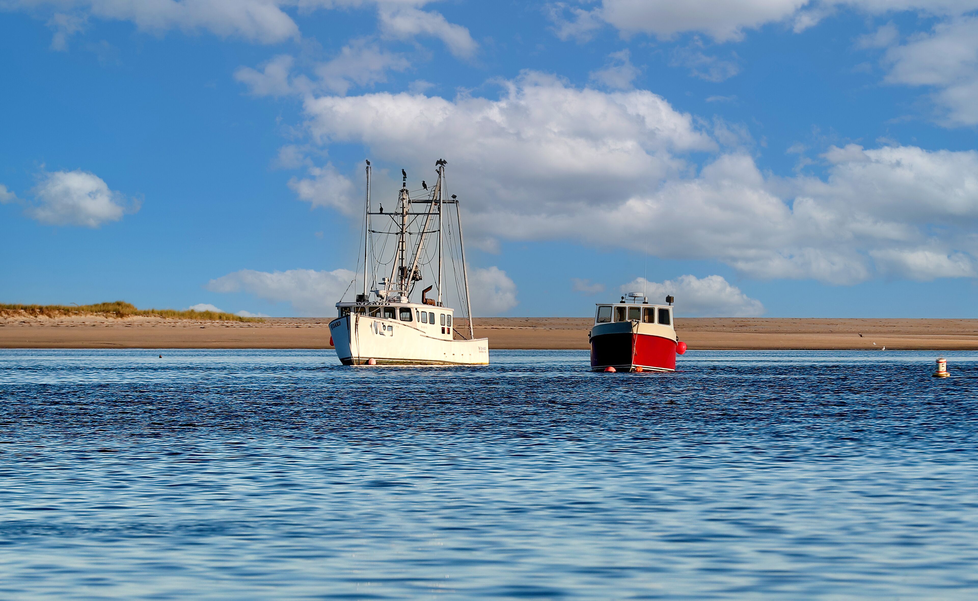 Chatham, Cape Cod Harbor with Fishing Boats