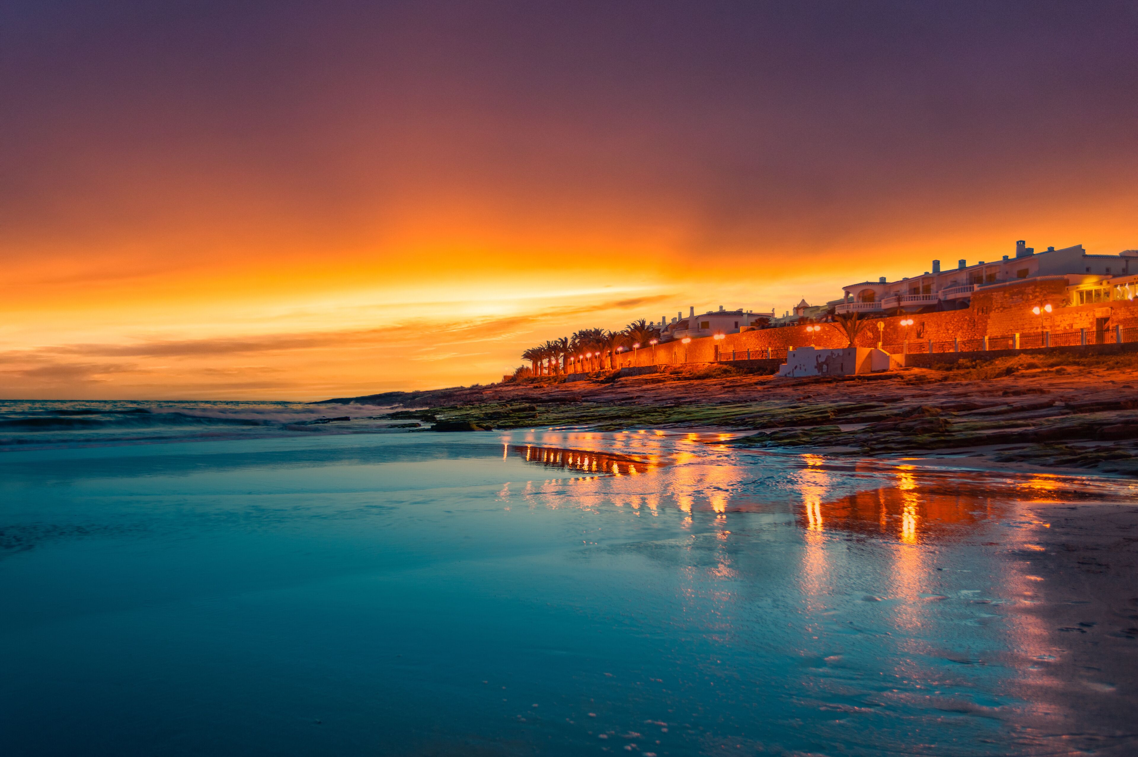 Beach of Praia da Luz in the Algarve