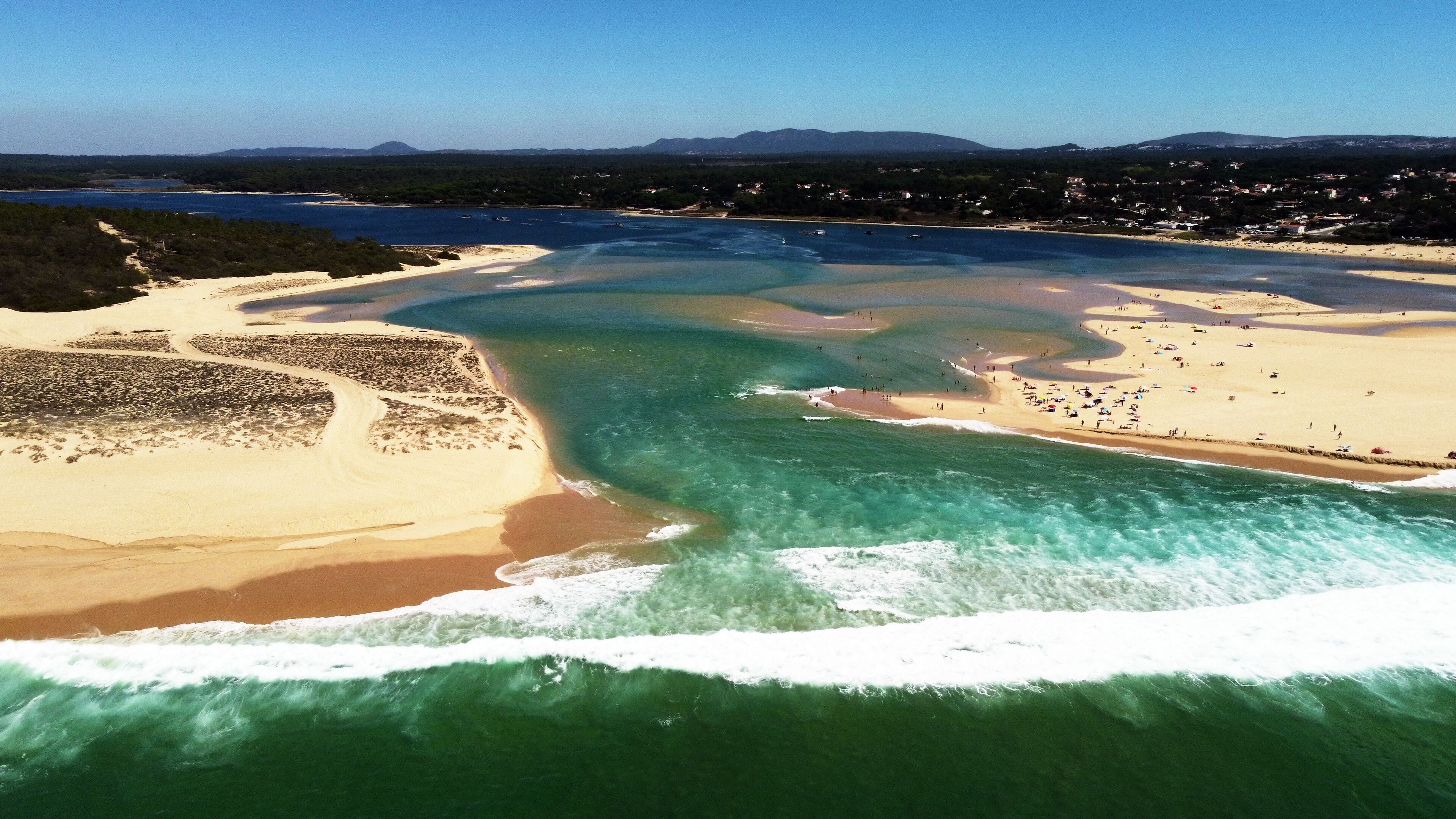 Albufeira lagoon from the sky - Sesimbra - Lisbon - Portugal