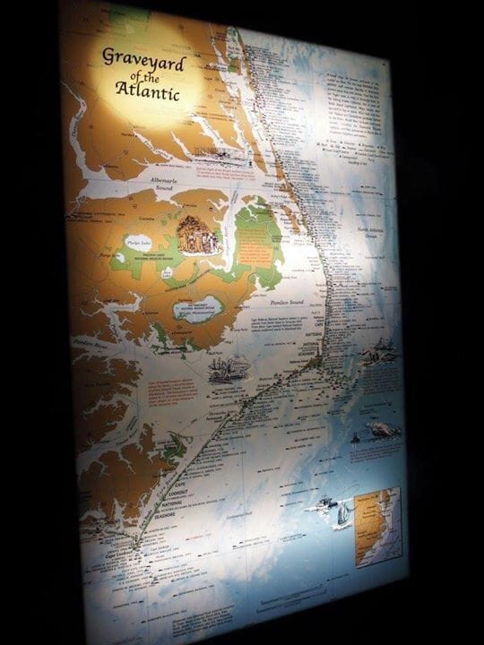 The Barrier Islands of North Carolina are called the Graveyard of the Atlantic. Take a day out to dive to the hundred of shipwrecks along the coast.