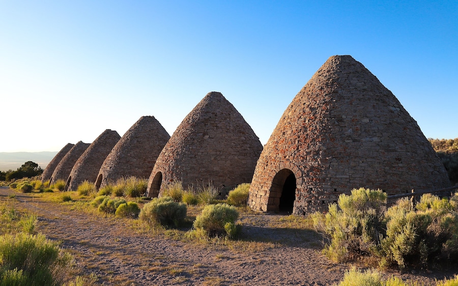 WHITE PINE COUNTY, NEVADA, UNITED STATES - Jun 27, 2018: Historic Ward Charcoal Ovens