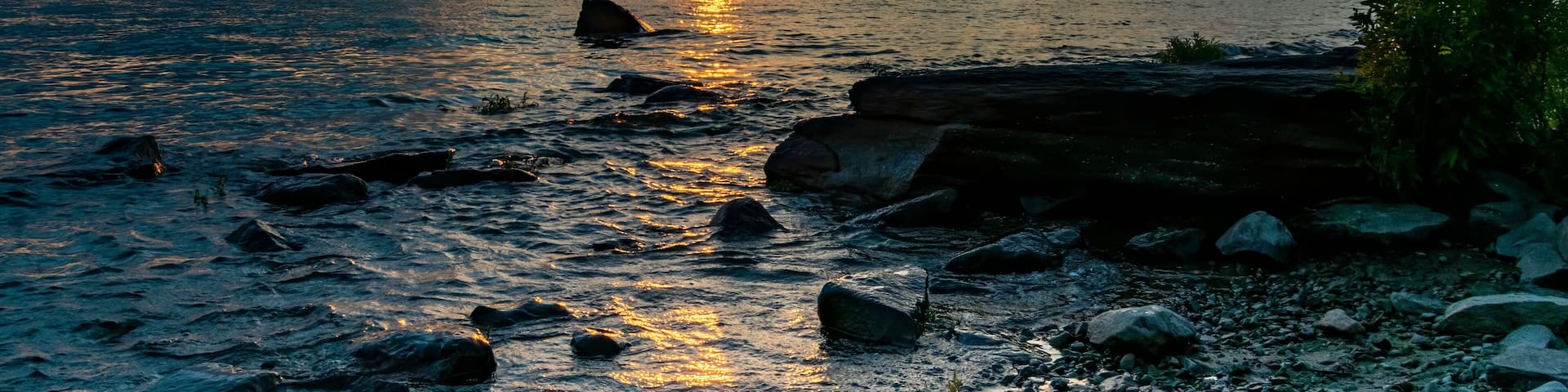 Sunset over Lake Wallenpaupack in Pennsylvania