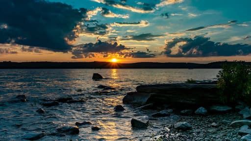 Sunset over Lake Wallenpaupack in Pennsylvania