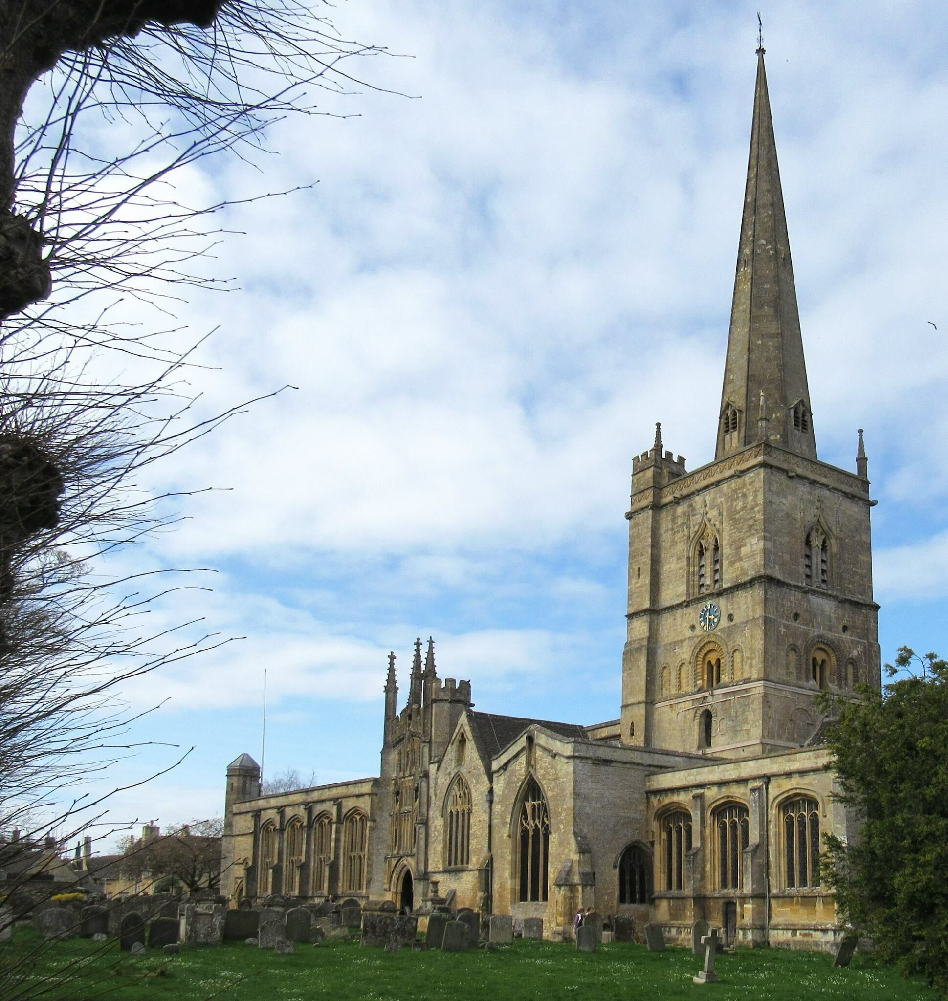 The most impressive Anglican church of St John the Baptist in Burford, in the Cotswolds. Quoting from their website: "Building work began in 1175 and was complete by 1500, probably on the site of an earlier church." The interior is equally impressive.
