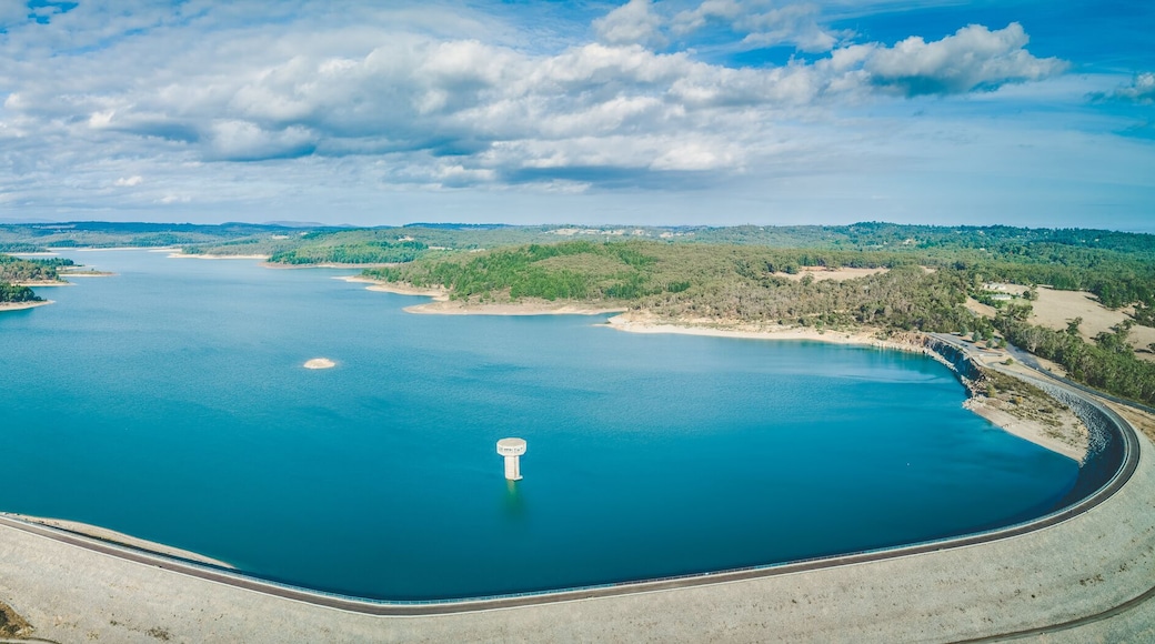 Cardinia Reservoir Lake - aerial panoramic landscape
