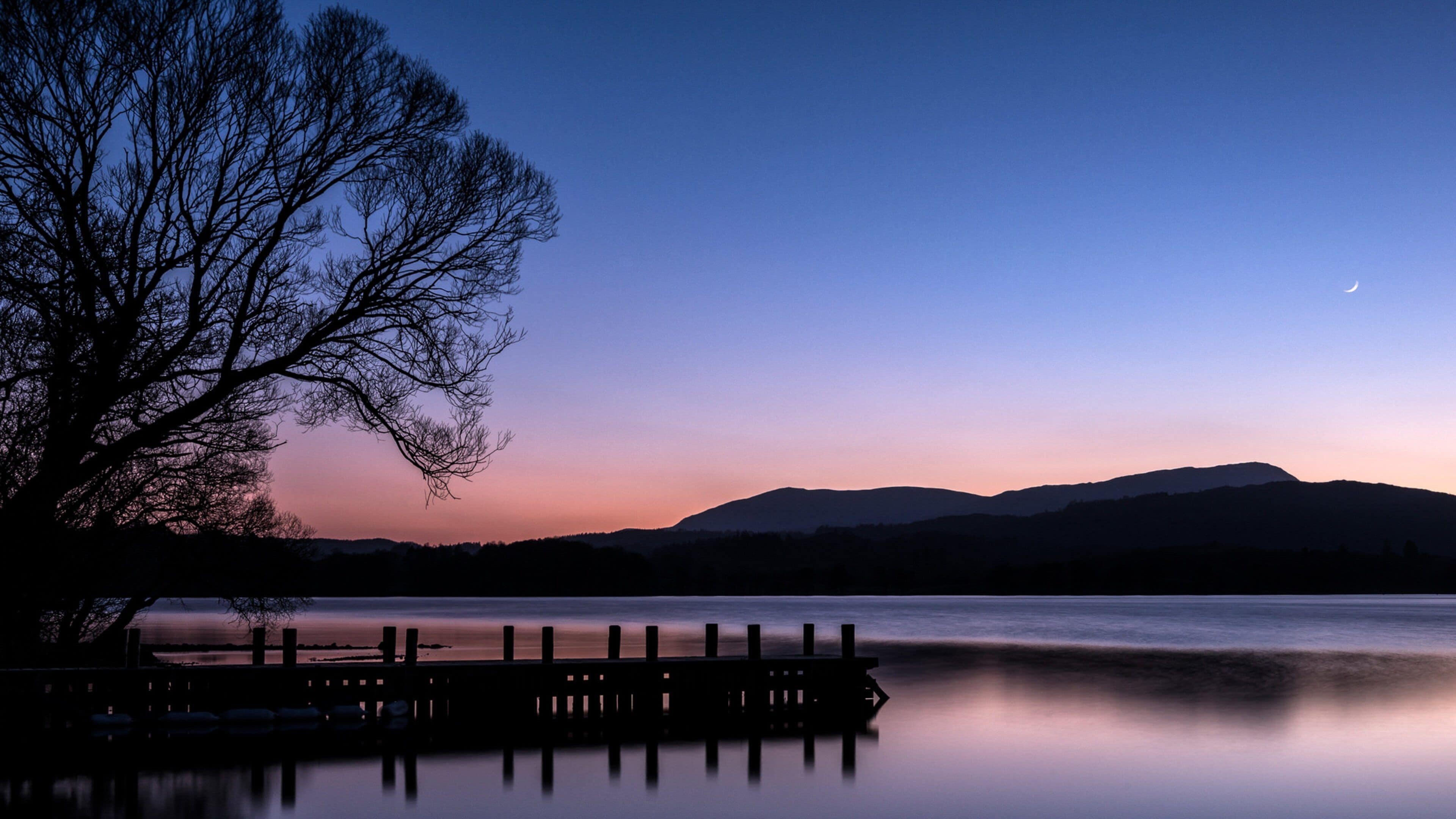 Lake District National Park which includes a sunset and a lake or waterhole