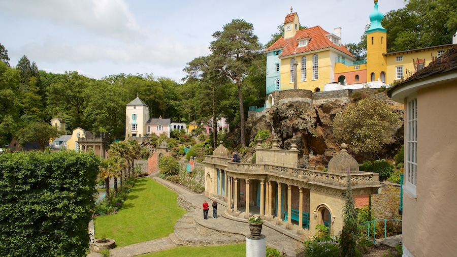 Portmeirion featuring a small town or village