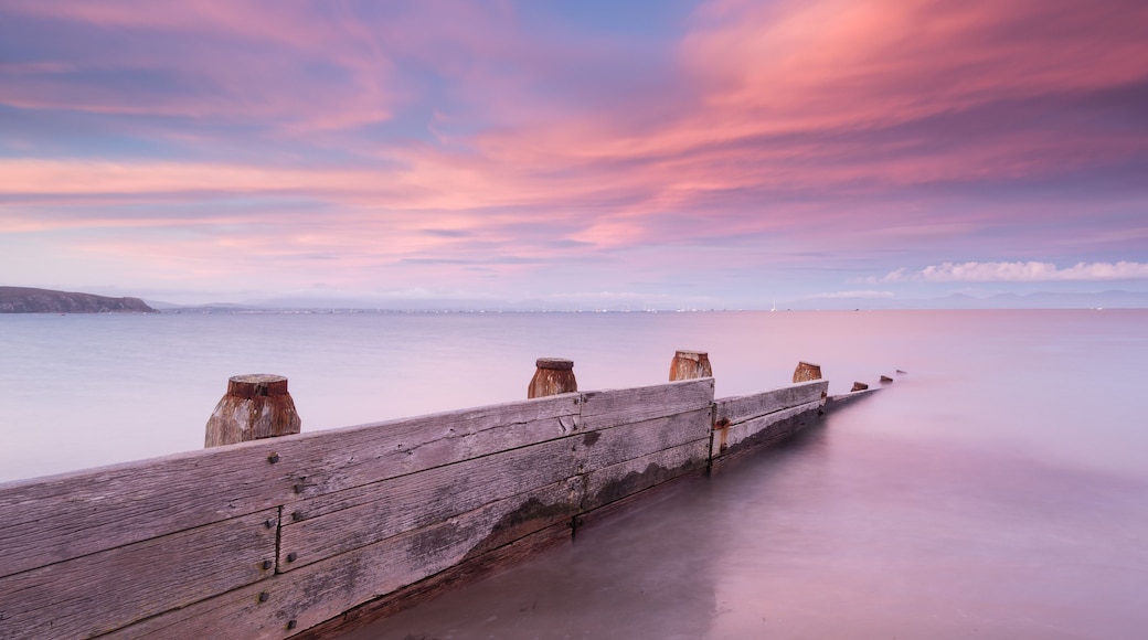 After sunset at Abersoch Beach on The Llyn Peninsula, North Wales