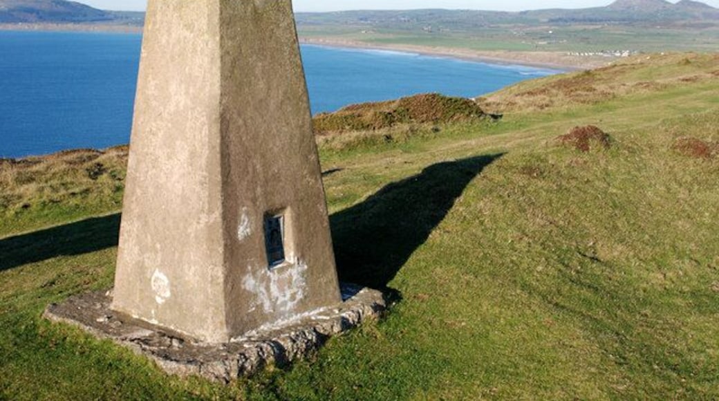 The trig point at Mynydd Cilan