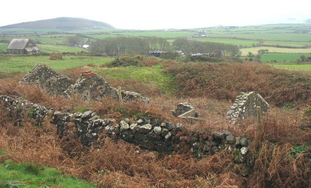 An old mine building at Benallt The photograph on the following link shows the existence of a whole line of buildings in this area at the end of WWII. The photo comes from the excellent local website www.rhiw.com/ http://www.rhiw.com/hanes_pages/manganese/lluniau_mango/benallt_02.jpg