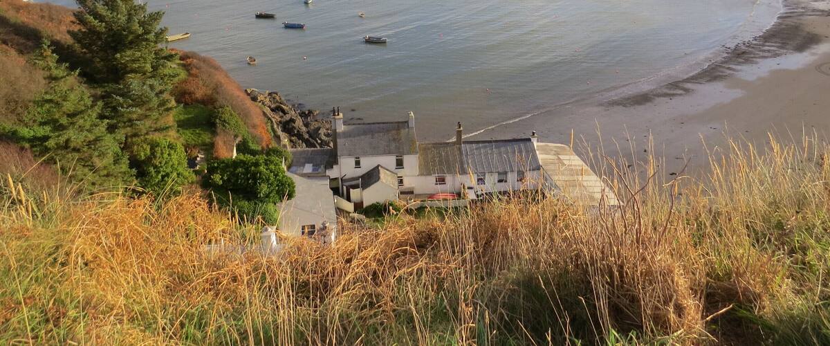 Porth Dinllaen; golygfa o'r cwrs golff