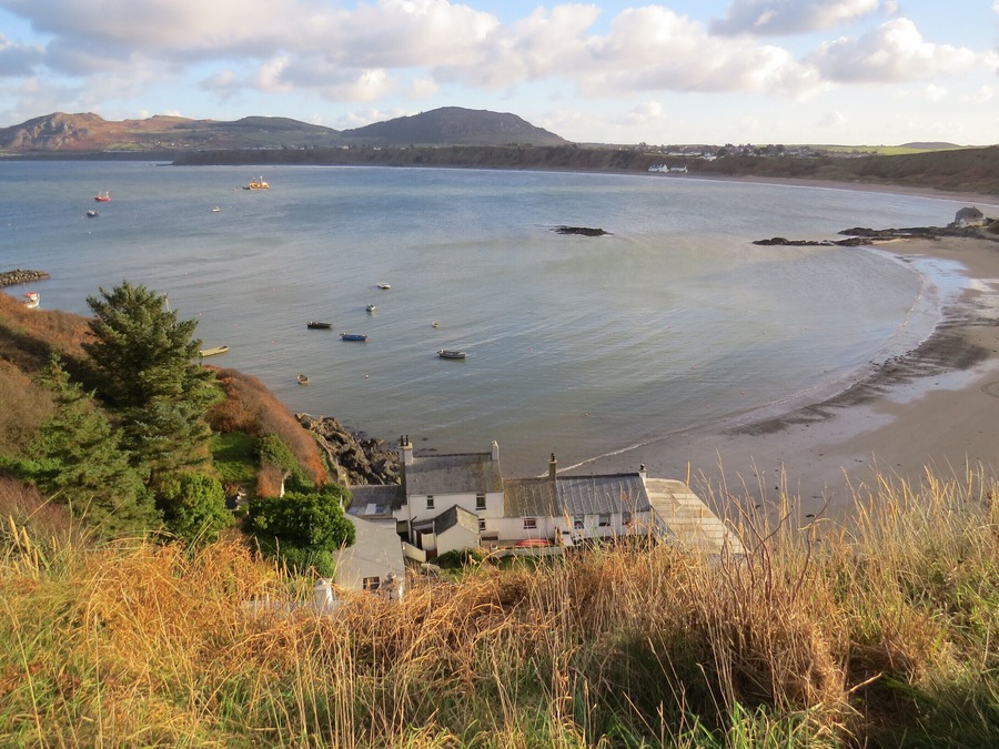 Porth Dinllaen; golygfa o'r cwrs golff