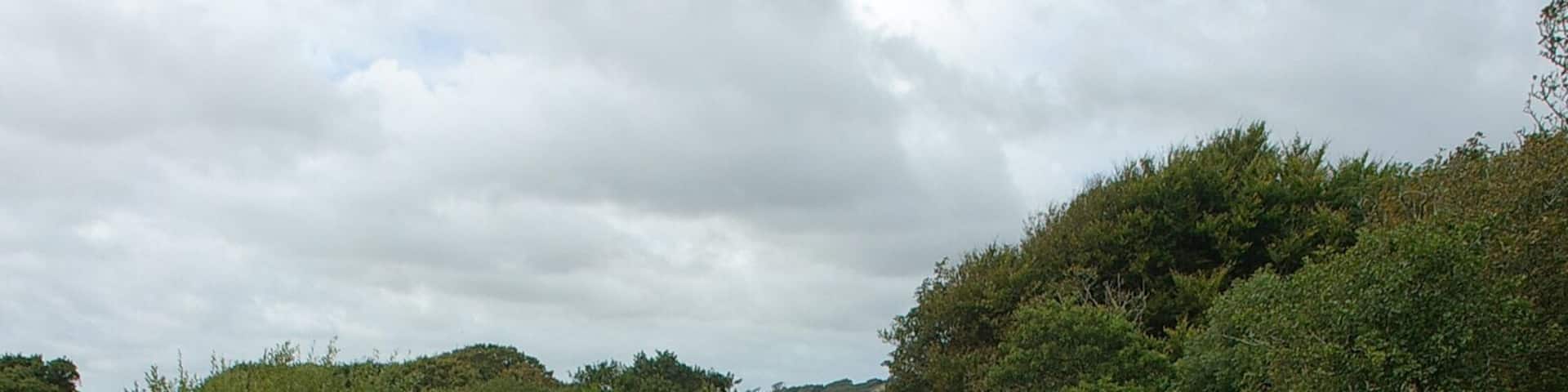 Looking west from Penychain railway station on the Cambrian Coast Line.