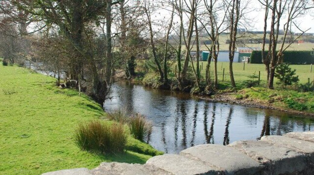 Afon Erch From this point by the bridge at Abererch the river seems to be heading straight for the sea just over half a kilometre to the South. In fact it bends sharply to the West and meanders behind the sand dunes and enters the sea in Pwllheli harbour.