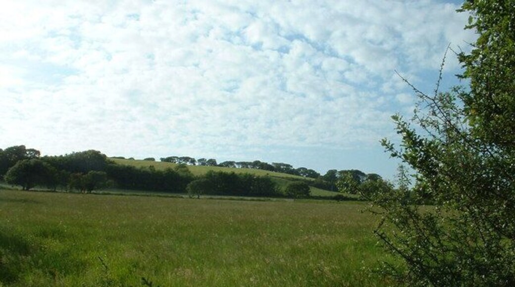 Farmland near Efailnewydd. Looking north west.