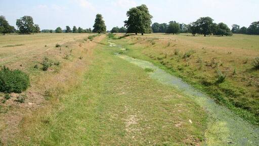 Greatford Cut Flood prevention watercourse built in 1956 to divert excess water from the River Glen to the River Welland without flooding the village
