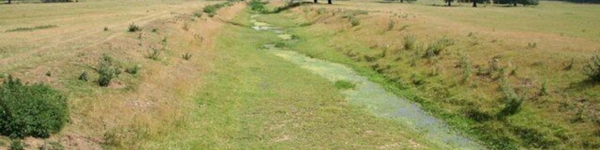 Greatford Cut Flood prevention watercourse built in 1956 to divert excess water from the River Glen to the River Welland without flooding the village